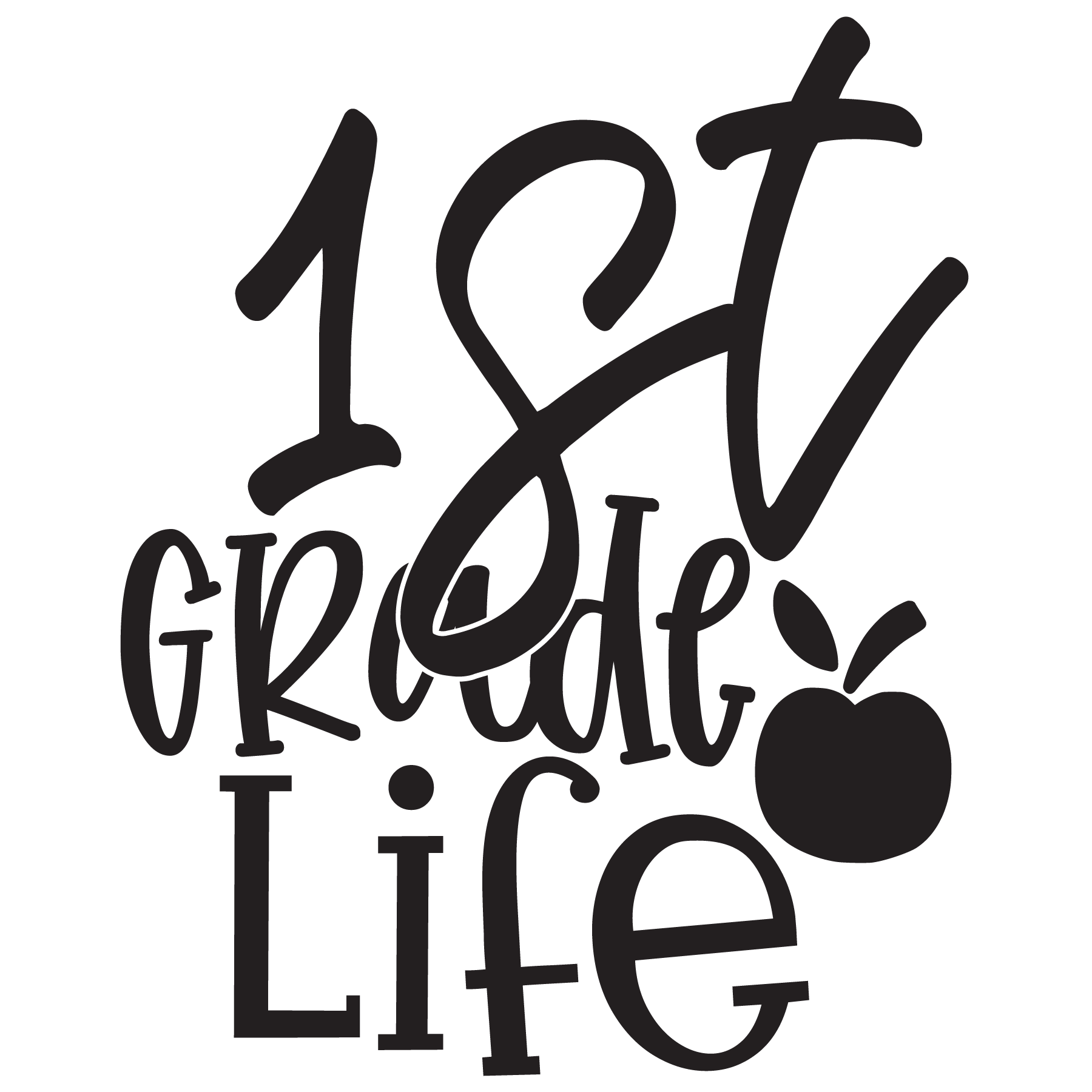 1st Grade Life Vinyl Sticker image 0