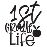 1st Grade Life Vinyl Sticker image 0