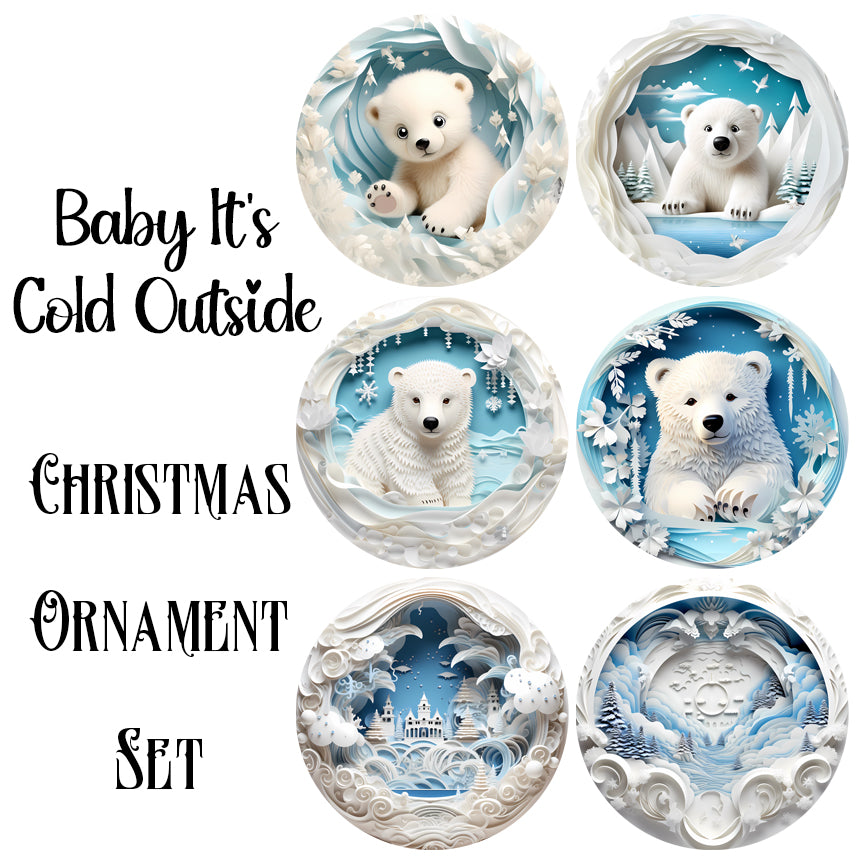 Baby It's Cold Outside Christmas Ornament Set image 0