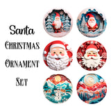 Santa Christmas Ornament Set image 0