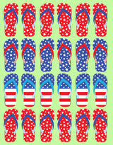 Star Spangled Flip Flop Sticker Set image 0