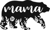 Mama Bear Flowers Vinyl Sticker image 0