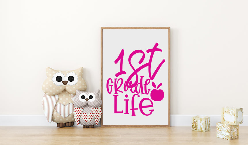 1st Grade Life Vinyl Sticker image 1