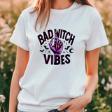 Bad Witch Vibes Halloween Sublimated Graphic Unisex T-shirts