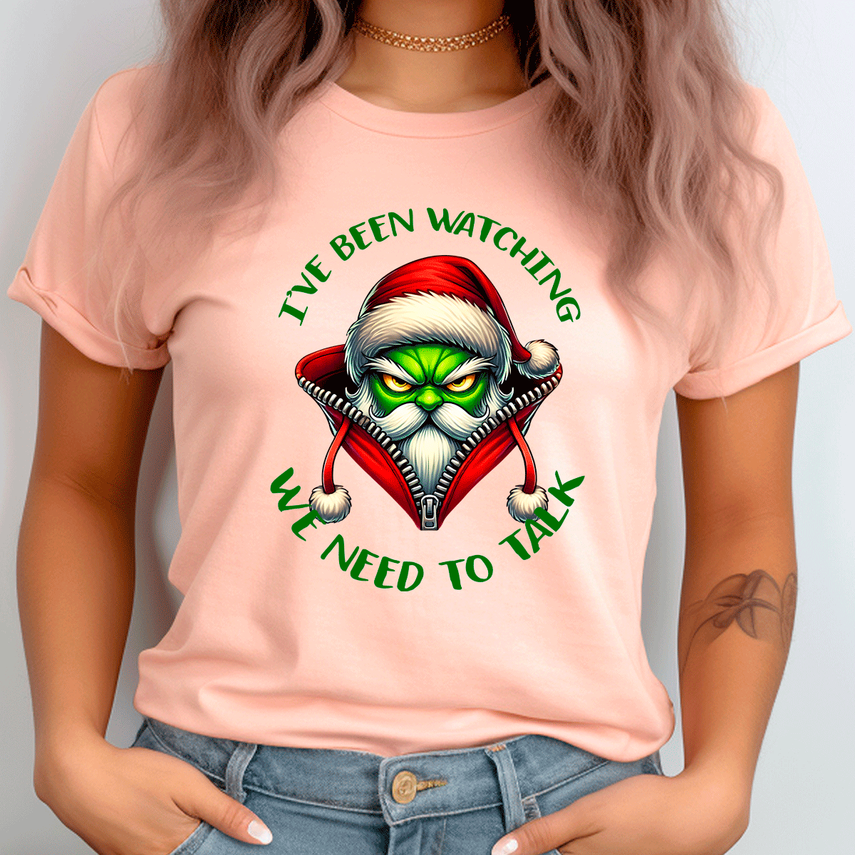 Santa's Been Watching HTV Graphic Ladies T-shirts