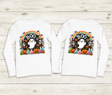 Boo Party Halloween Sublimated Graphic Youth Long Sleeve T-shirts