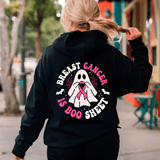 Breast Cancer Is Boo Sheet Halloween HTV Graphic Ladies Full Zip Hoodies