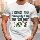 Check Naughty List Sublimated Graphic Unisex T-shirts