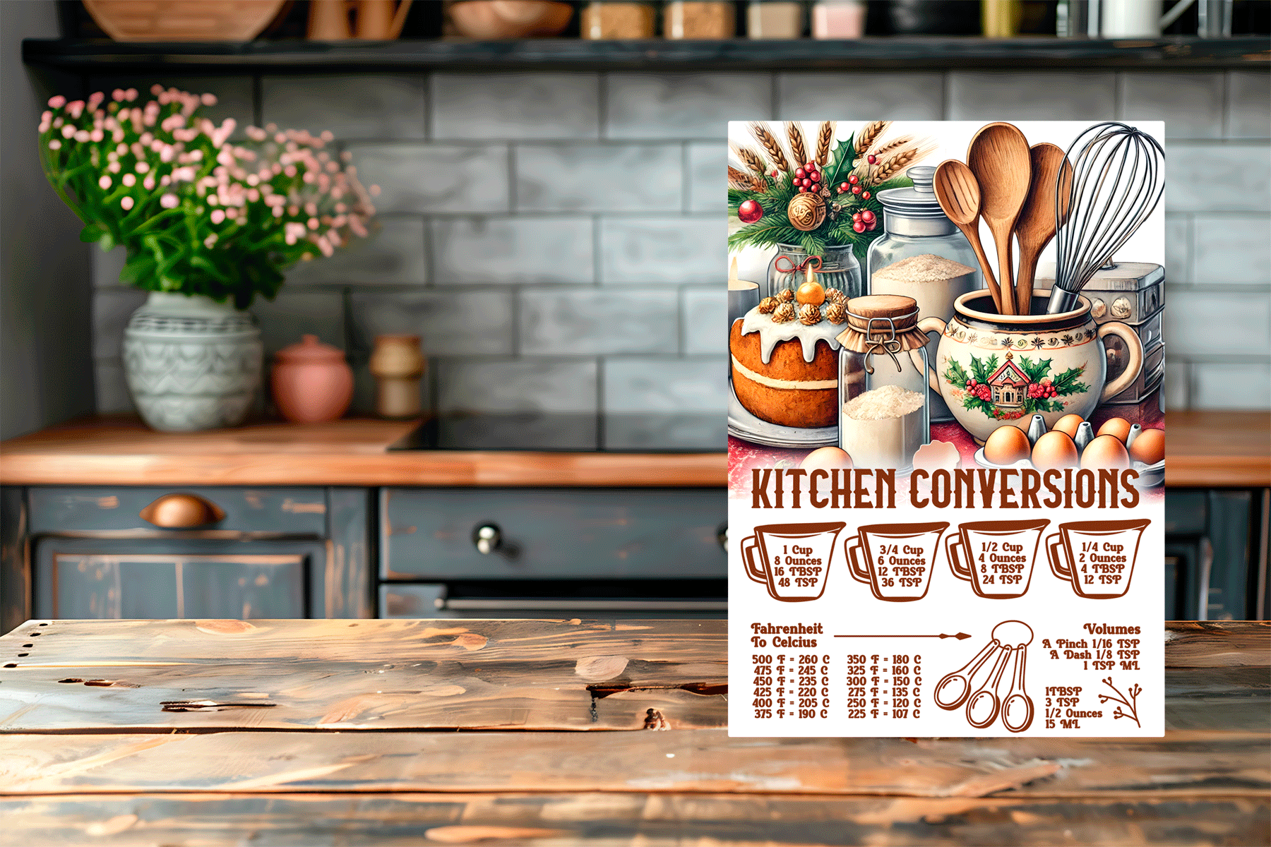 Christmas Kitchen Conversions Sublimated Tempered Glass Cutting Boards