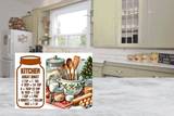Christmas Kitchen Conversions Sublimated Tempered Glass Cutting Boards