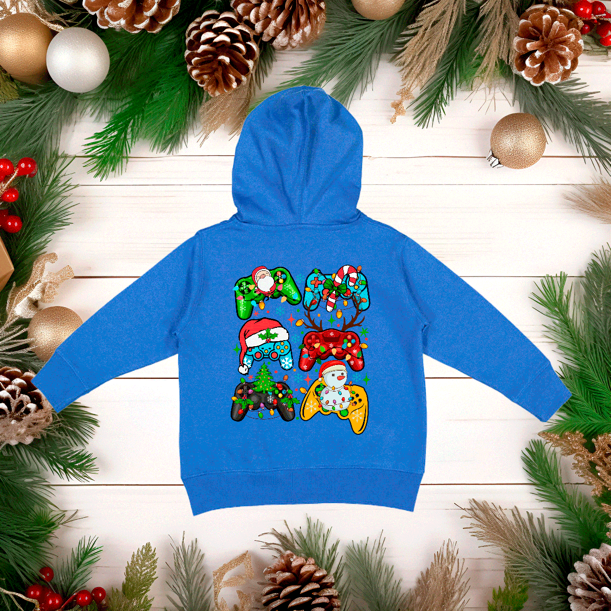 Christmas Gaming HTV Toddler Full Zip Hoodies