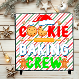 Cookie Baking Crew Christmas Sublimated Square Photo Slates