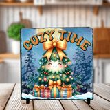 Cozy Time Christmas Tree Sublimated Square Photo Slates