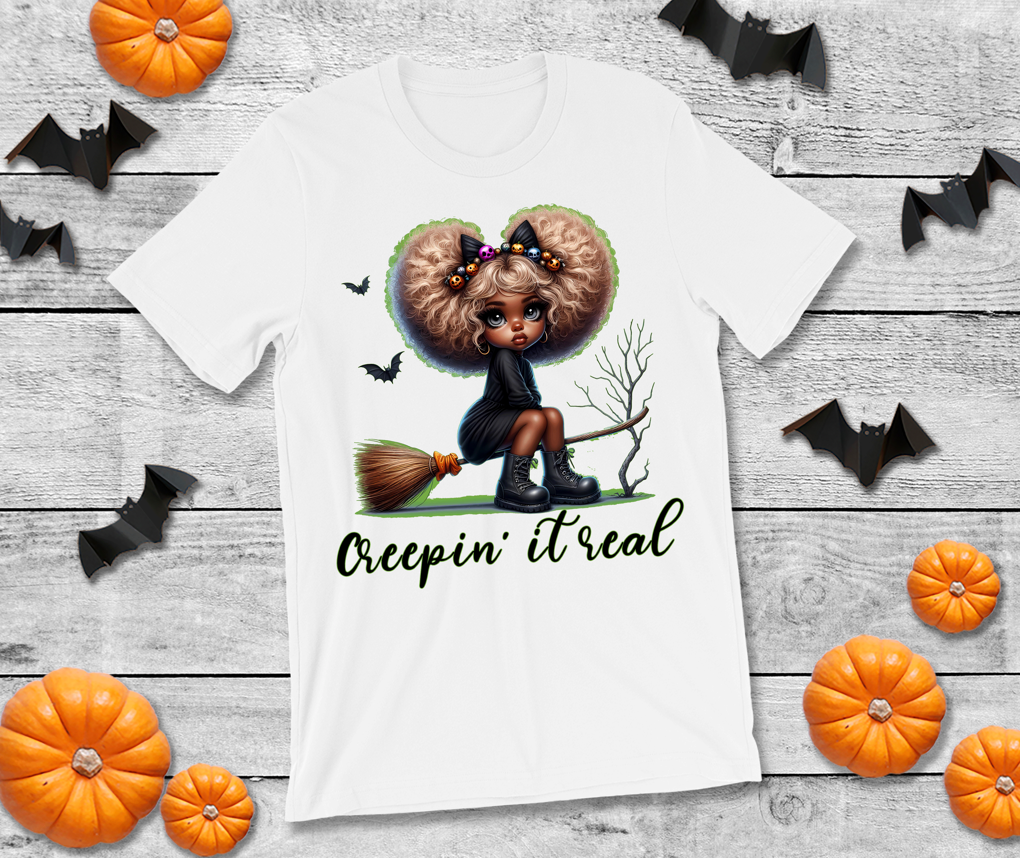 Creepin It Real Halloween Sublimated Graphic Unisex T-shirts