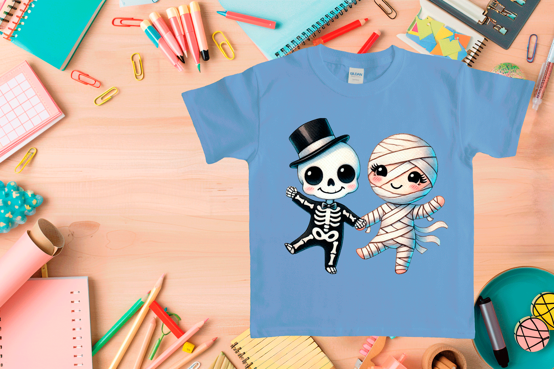 Cute Halloween Pals 1 HTV Graphic Toddler T-shirts