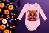 Cute Little Pumpkin HTV Infant Long Sleeve Bodysuits