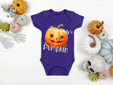 Daddy's Pumpkin Halloween HTV Infant Bodysuits