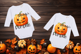 Daddy's Pumpkin Haloween Sublimated Infant Long Sleeve Bodysuits