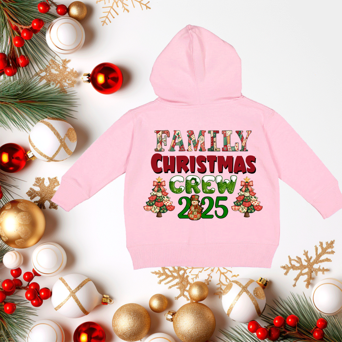 Family Christmas Crew 2025 HTV Infant Full Zip Hoodies