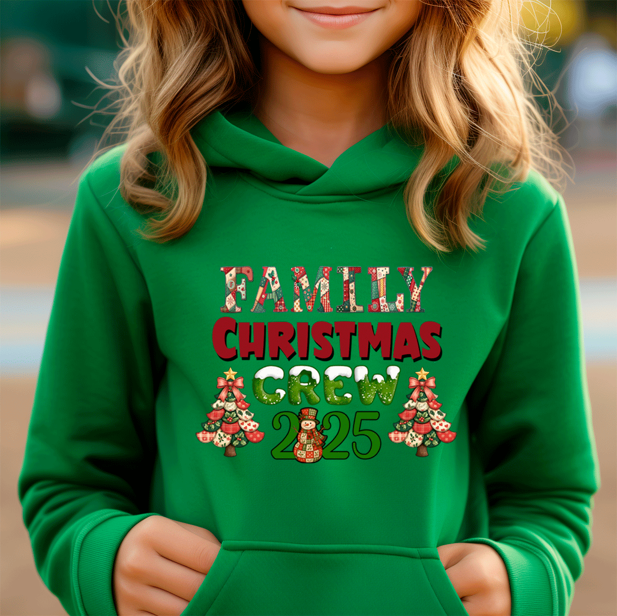 Family Christmas Crew 2025 HTV Toddler Pullover Hoodies