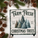 Frosty Christmas Sublimated Square Photo Slates