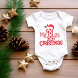 My First Christmas Sublimated Infant Bodysuits