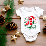My First Christmas Sublimated Infant Bodysuits