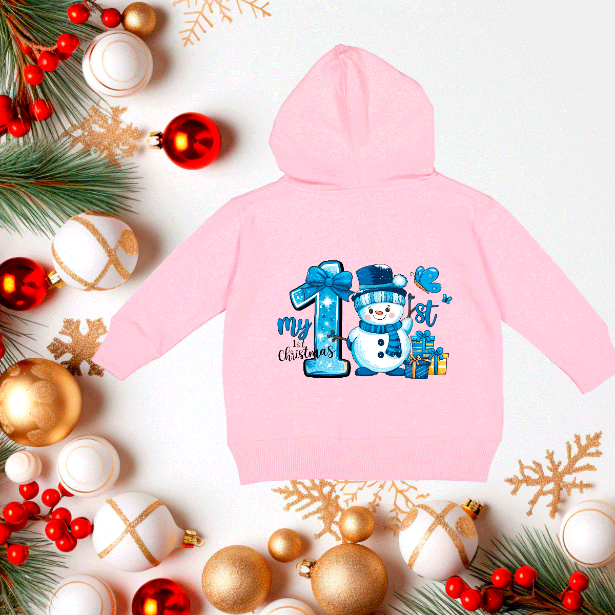My First Christmas 3 HTV Infant Full Zip Hoodies