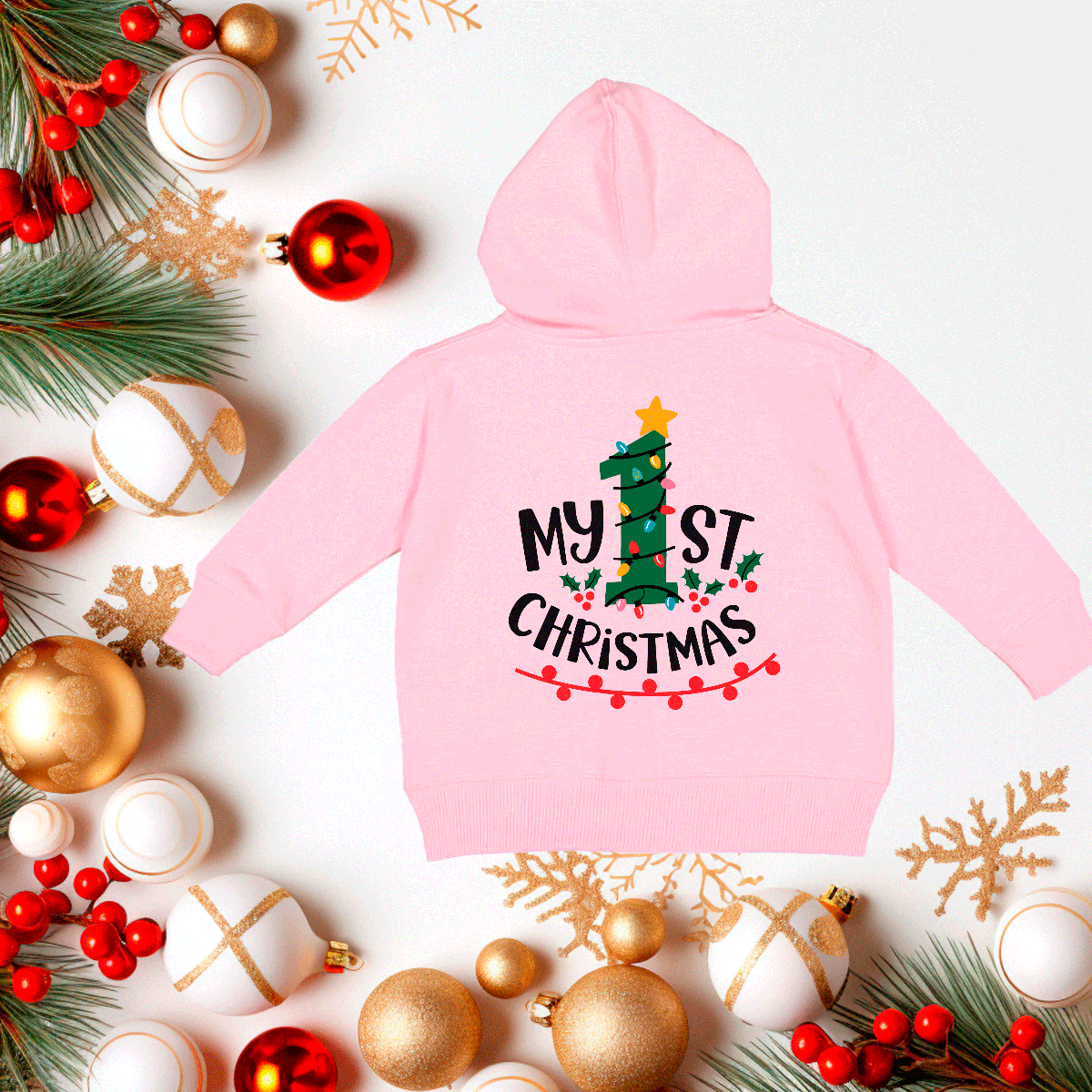 My First Christmas 1 HTV Infant Full Zip Hoodies