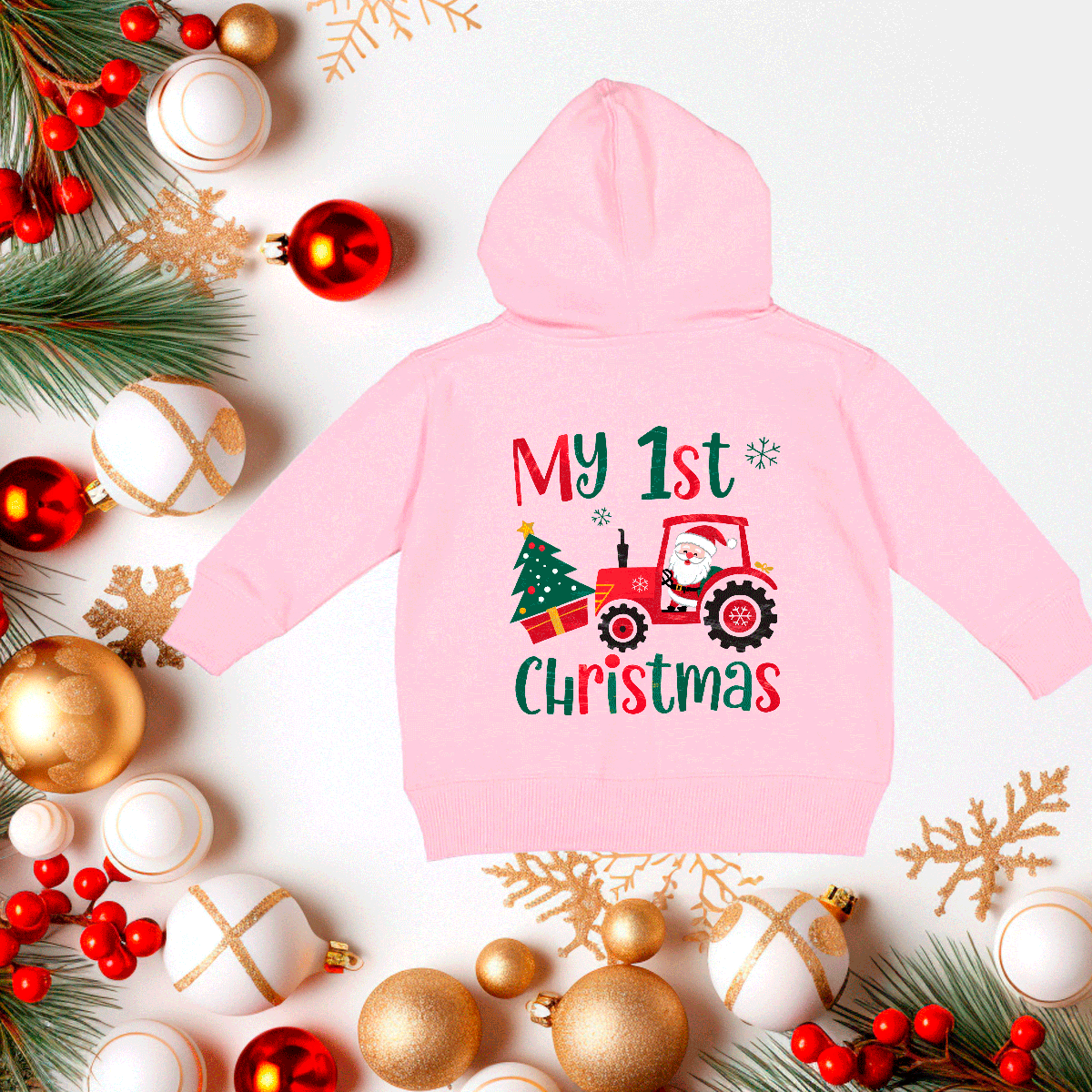 My First Christmas 2 HTV Infant Full Zip Hoodies