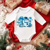 My First Christmas Sublimated Infant Long Sleeve Bodysuits