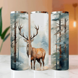 Winter Buck Christmas Sublimated Skinny Tumblers