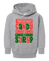 Elves Four Main Food Groups Christmas HTV Toddler Pullover Hoodies