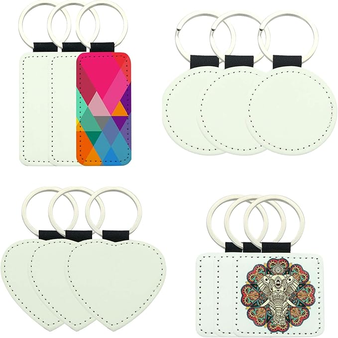 Faux Leather Keychains