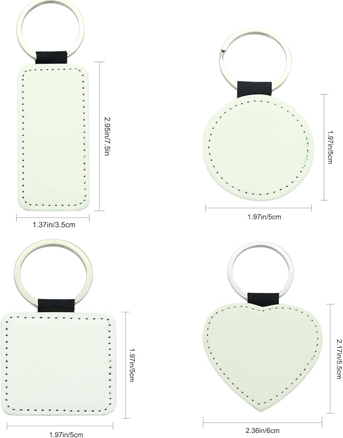 Faux Leather Keychains
