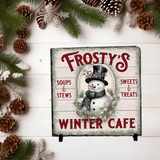 Frosty Christmas Sublimated Square Photo Slates
