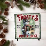 Frosty Christmas Sublimated Square Photo Slates