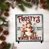 Frosty Christmas Sublimated Square Photo Slates