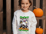 Ghost Crusher Halloween Sublimated Graphic Youth Long Sleeve T-shirts
