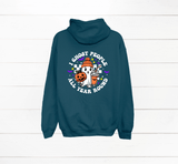 Ghost People All Year Halloween HTV Graphic Full Zip Hoodies