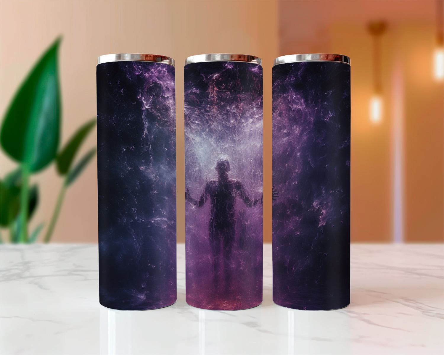 Ghostly Under Water Halloween Sublimated Skinny Tumblers