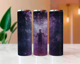 Ghostly Under Water Halloween Sublimated Skinny Tumblers