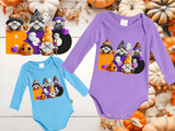 Gnomie BOO  Halloween HTV Infant Long Sleeve Bodysuits