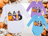 Gnomie BOO Haloween Sublimated Infant Long Sleeve Bodysuits