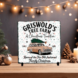 Griswold's Tree Farm Christmas Sublimated Square Photo Slates