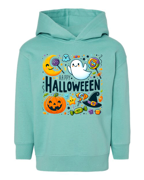 Happy Halloween HTV Toddler Pullover Hoodies