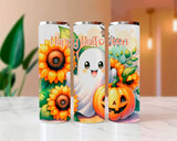 Happy Halloween Ghost Sublimated Skinny Tumblers