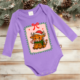 Highland Cow Label HTV Infant Long Sleeve Bodysuits