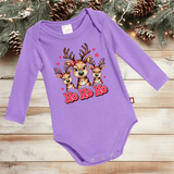 Ho Ho Ho Reindeer Christmas HTV Infant Long Sleeve Bodysuits