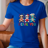 I Love You Voodoo Halloween HTV Graphic Ladies T-shirts